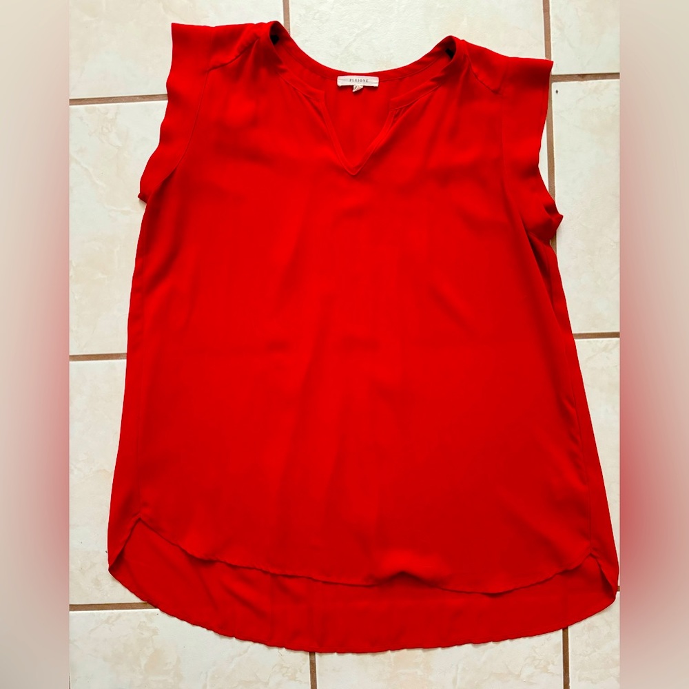 Rich red loose blouse